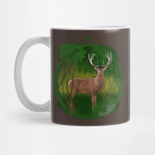 Reindeer in the forest LOGO Mug